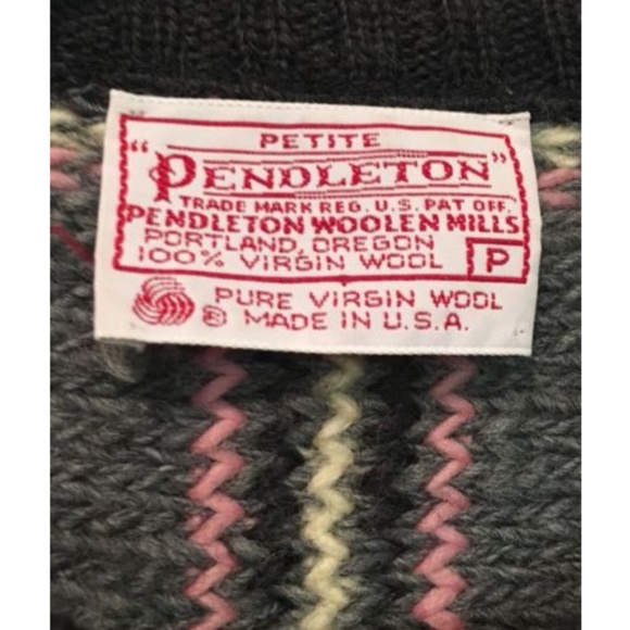 Vintage Wool Pendleton Plaid Cardigan Sweater - Picture 7 of 7